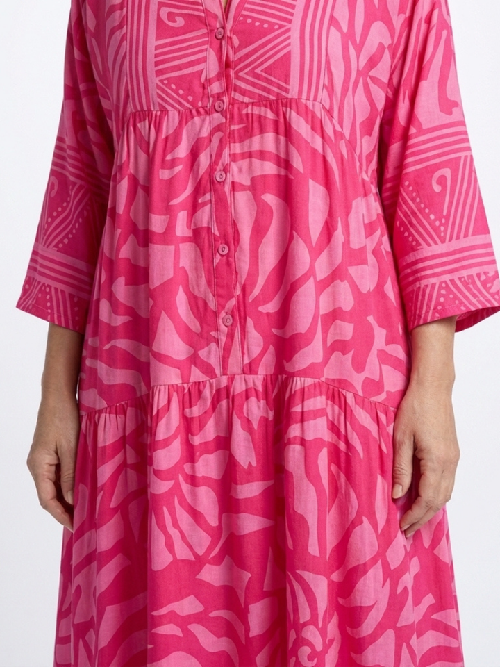 MARIELLE | BUTTON FRONT MIDI DRESS